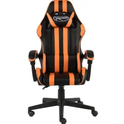 vidaXL Gaming-Stuhl Schwarz und Orange Kunstleder