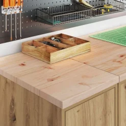 vidaXL Garagenschränke 2 Stk. Artisan-Eiche Holzwerkstoff