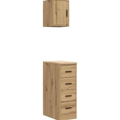 vidaXL Garagenschränke 2 Stk. Artisan-Eiche Holzwerkstoff
