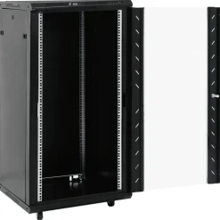vidaXL 22HE Netzwerkschrank mit Schwenkfüßen 19" IP20 60x60x120 cm