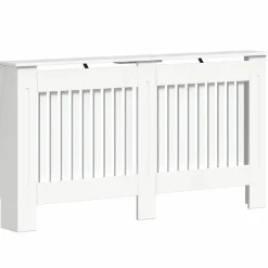vidaXL Heizkörperabdeckung Hochglanz Weiß 152 x 19 x 81,5 cm