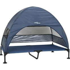 vidaXL Hochgelegtes Hundebett Marineblau 127 x 81 x 108 cm