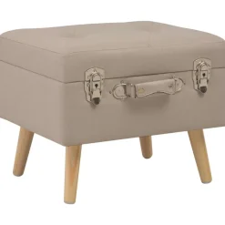 vidaXL Hocker mit Stauraum 3 Stk. Beige Stoff