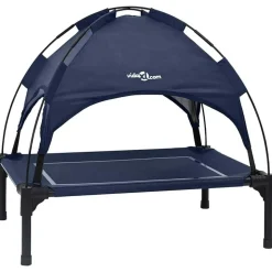 vidaXL Hundebett Marineblau 63 x 49,5 x 60 cm Stahl