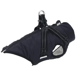 vidaXL Hundemantel Geschirr Wasserdicht Reflektierend Marineblau L24