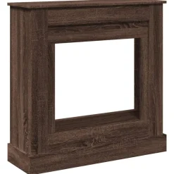 vidaXL Kaminumrandung Braun Eichen-Optik 90x30x90 cm Holzwerkstoff