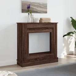 vidaXL Kaminumrandung Braun Eichen-Optik 90x30x90 cm Holzwerkstoff