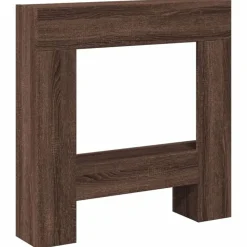vidaXL Kaminumrandung Braun Eichen-Optik 81x18x82 cm Holzwerkstoff