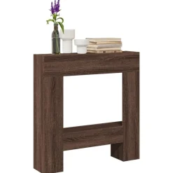 vidaXL Kaminumrandung Braun Eichen-Optik 81x18x82 cm Holzwerkstoff