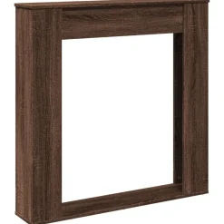 vidaXL Kaminumrandung Braun Eichen-Optik 100x20x100 cm Holzwerkstoff