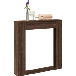 vidaXL Kaminumrandung Braun Eichen-Optik 100x20x100 cm Holzwerkstoff