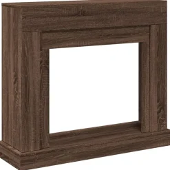 vidaXL Kaminumrandung Braun Eichen-Optik 100x30x87,5 cm Holzwerkstoff