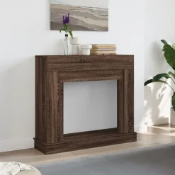 vidaXL Kaminumrandung Braun Eichen-Optik 100x30x87,5 cm Holzwerkstoff