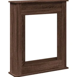 vidaXL Kaminumrandung Braun Eichen-Optik 75x20x87,5 cm Holzwerkstoff