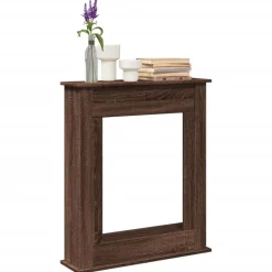 vidaXL Kaminumrandung Braun Eichen-Optik 75x20x87,5 cm Holzwerkstoff
