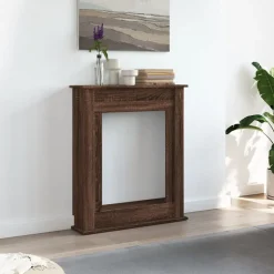 vidaXL Kaminumrandung Braun Eichen-Optik 75x20x87,5 cm Holzwerkstoff