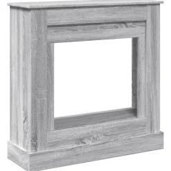vidaXL Kaminumrandung Grau Sonoma 90x30x90 cm Holzwerkstoff