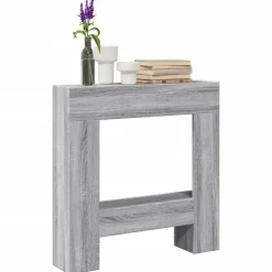 vidaXL Kaminumrandung Grau Sonoma 81x18x82 cm Holzwerkstoff