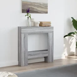 vidaXL Kaminumrandung Grau Sonoma 81x18x82 cm Holzwerkstoff