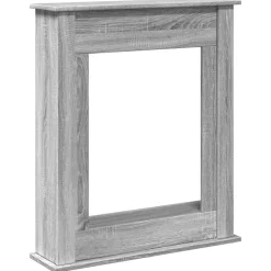 vidaXL Kaminumrandung Grau Sonoma 75x20x87,5 cm Holzwerkstoff