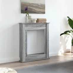vidaXL Kaminumrandung Grau Sonoma 75x20x87,5 cm Holzwerkstoff