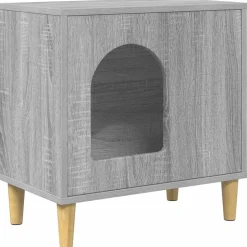 vidaXL Katzenhaus Graues Sonoma 51 x 30 x 52 cm Holzwerkstoff