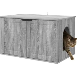 vidaXL Katzenhaus Graues Sonoma 85 x 55 x 50,5 cm Holzwerkstoff