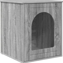 vidaXL Katzenhaus Graues Sonoma 53 x 52 x 62 cm Holzwerkstoff