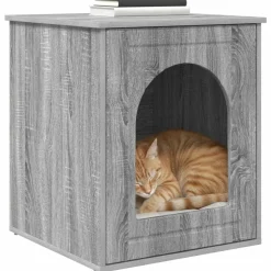 vidaXL Katzenhaus Graues Sonoma 53 x 52 x 62 cm Holzwerkstoff