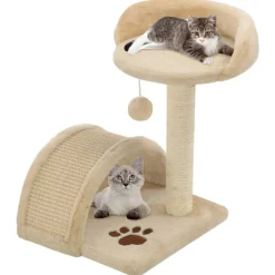 vidaXL Katzen-Kratzbaum Sisal 40 cm Beige und Braun
