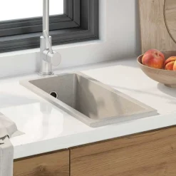vidaXL Küchenspüle Beige 21 x 44 x 14 cm Granit