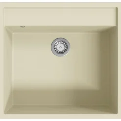 vidaXL Küchenspüle mit Überlauf Beige Granit