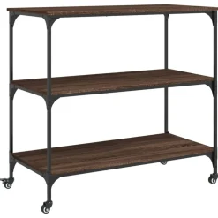 vidaXL Küchenwagen Braun Eichen-Optik 102x50x95 cm Holzwerkstoff