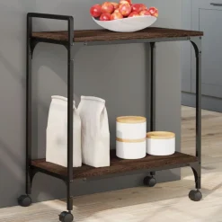 vidaXL Küchenwagen Braun Eichen-Optik 60,5x31x72,5 cm Holzwerkstoff