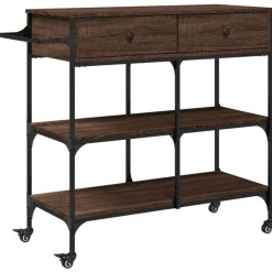 vidaXL Küchenwagen Braun Eichen-Optik 105x42x95 cm Holzwerkstoff