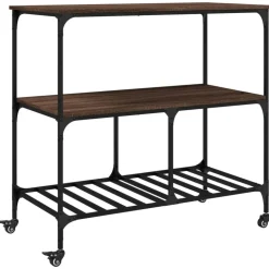vidaXL Küchenwagen Braun Eichen-Optik 100x50x95 cm Holzwerkstoff