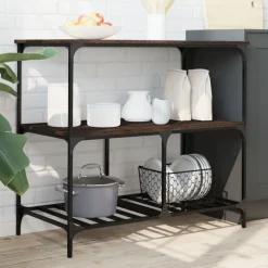 vidaXL Küchenwagen Braun Eichen-Optik 100x50x95 cm Holzwerkstoff