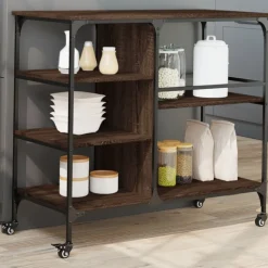 vidaXL Küchenwagen Braun Eichen-Optik 100x45x89,5 cm Holzwerkstoff