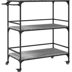 vidaXL Küchenwagen Grau Sonoma 100,5x50x105 cm Holzwerkstoff