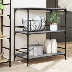 vidaXL Küchenwagen Grau Sonoma 100,5x50x105 cm Holzwerkstoff