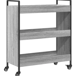 vidaXL Küchenwagen Grau Sonoma 70x30x82 cm Holzwerkstoff