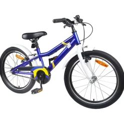 vidaXL Kinderfahrrad 18 Zoll für 5-7 Jahre alt Blau Weiß