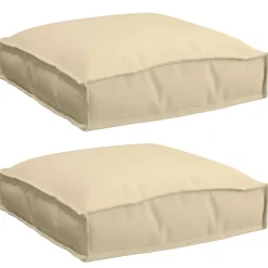 vidaXL Kissen 2 pcs Beige 40 x 40 x 8 cm Oxford-Stoff