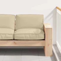 vidaXL Kissen Beige 80 x 80 x 12 cm Oxford-Stoff
