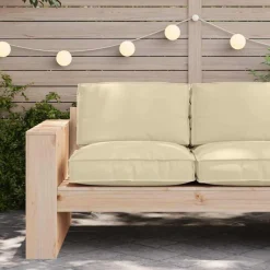 vidaXL Kissen Beige 80 x 80 x 12 cm Oxford-Stoff
