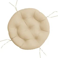 vidaXL Kissen Rund Beige Ø 60 x 11 cm Oxford-Gewebe