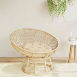 vidaXL Kissen Rund Beige Ø 60 x 11 cm Oxford-Gewebe