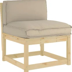 vidaXL Kissen Taupe 80 x 40 x 12 cm Oxford-Stoff