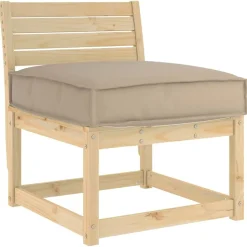 vidaXL Kissen Taupe 60 x 60 x 12 cm Oxford-Stoff