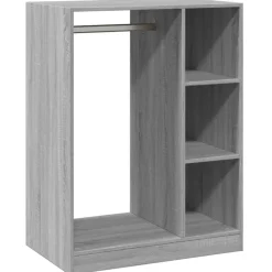 vidaXL Kleiderschrank Grau Sonoma 77x48x102 cm Holzwerkstoff